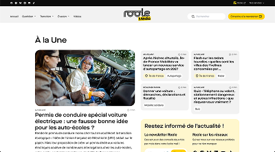 Page d'accueil du site internet Roole Média